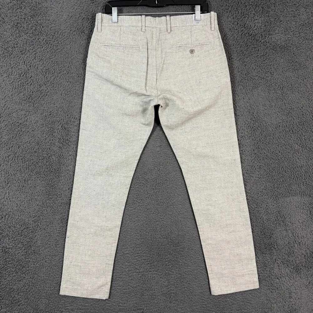 J Crew Pants Mens 31x30 Gray 484 Slim Fit Linen Blend Chino Lightweight NWT
